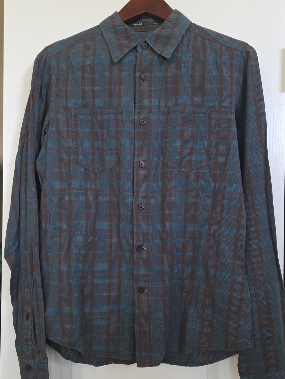 Nau Blue Long Sleeved Button Up Shirt!